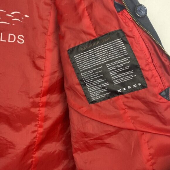 Rare Barbour x J.Crew 6 Shore Waxed Jacket Coat Navy Hooded - Picture 13 of 15